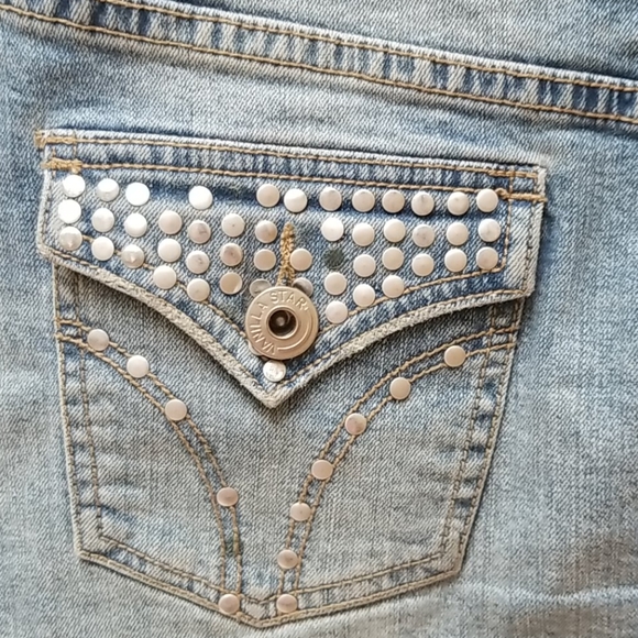 *2 for $12* Youth Vanilla Star Jeans Mini Skirts JR Size 7 - Picture 7 of 8